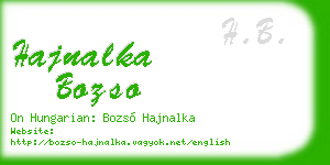 hajnalka bozso business card