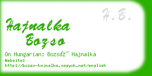 hajnalka bozso business card